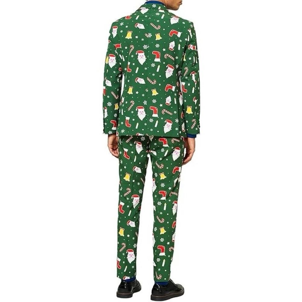 OppoSuits Green Holiday Patterned Suit - image 12